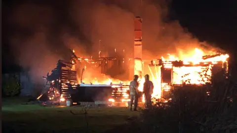 Freshwater Fire Station Porchfield house fire