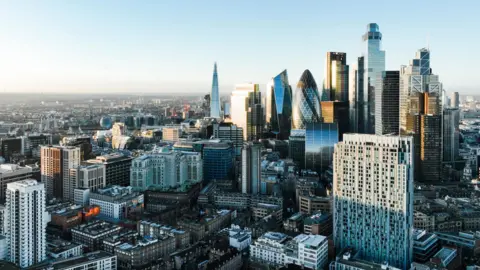 City of London pictured from above