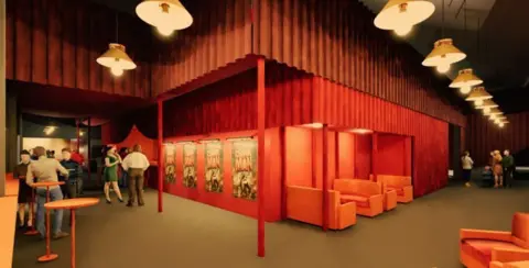 Reed Watts/HH Productions Ltd/WCC View of interior bar and aisle