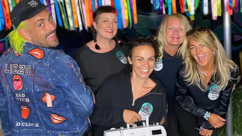 Becky Bellamy Connor Kerr, Becky Bellamy, Angeline Murphy, Marie Nancarrow and Sinead Donnelly were part of Lizzo's Belfast-based wardrobe team