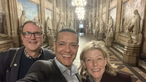 Laura Trevelyan Clive Lewis and Laura Trevelyan in Parliament