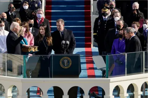 Patrick Semansky / Getty Images Joe Biden is sworn in as the 46th US President