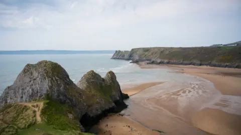 Getty Images Three Cliffs Bay in the Gower