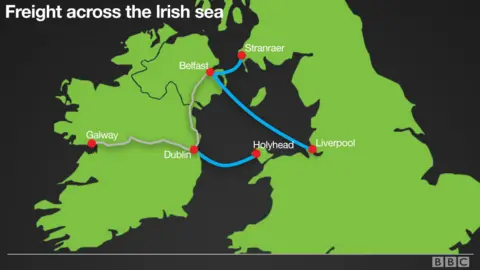 Map of ferry routes