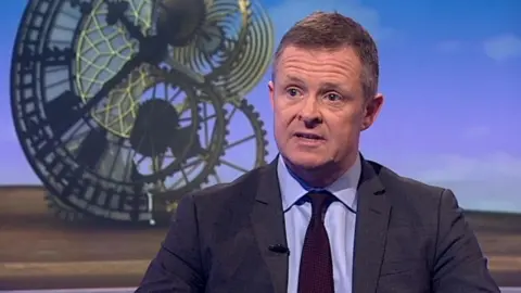 BBC Brexit Minister Jeremy Miles in the Sunday Politics Wales studio