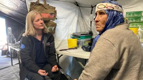 Foreign, Commonwealth and Development Office  A patient being treated at the field hospital in Gaziantep