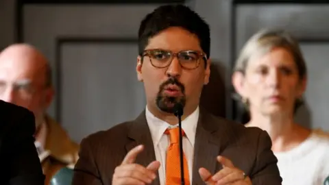 Reuters Freddy Guevara, first vice president of the National Assembly, makes declarations to the media at the National Assembly in Caracas, August 19, 2017.