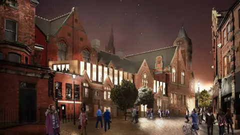 Chesterfield Borough Council Artist impression of Stephenson Memorial Hall