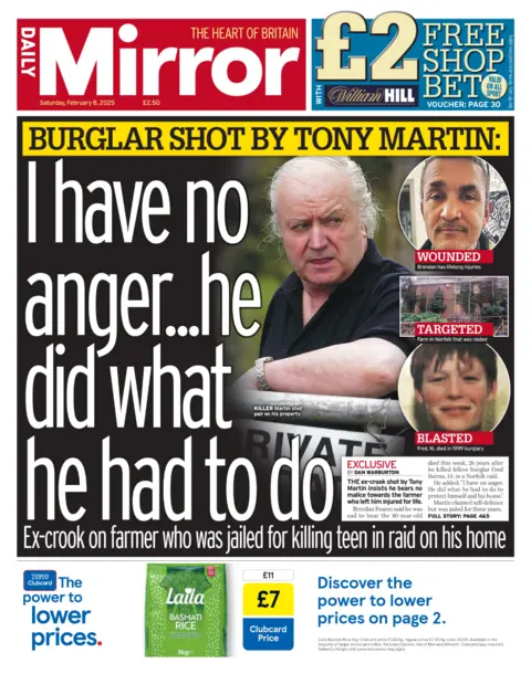 Daily Mirror newspaper front page