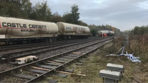 RAIB The derailed train