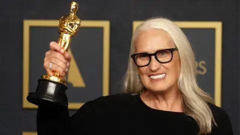 EPA Jane Campion with her Oscar