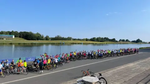 Holme Pierrepont Country Park Tandem Club rally in Nottinghamshire