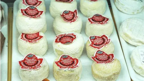 Getty Images Crottin de Chavignol French soft cheese made of goat milk