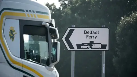 Getty Images Stena Line's Irish sea ferry terminal at the company's River Mersey Birkenhead dock on September 07, 2021 in Liverpool, United Kingdom