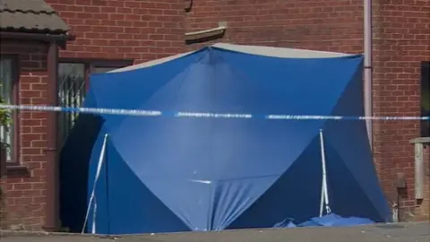 Police forensic tent