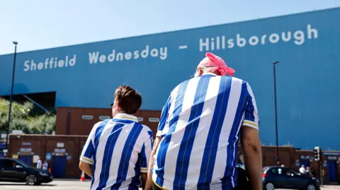  Nigel French/PA Sheffield Wednesday fans outside Hillsborough Stadium