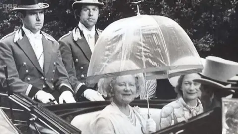 Royal carriage with Queen Mother & Ian Scott-Hunter