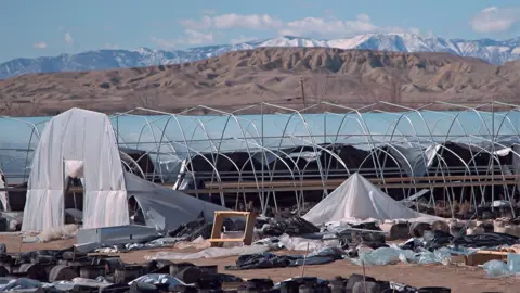 BBC Hoop houses on the cannabis farms in Shiprock, New Mexico