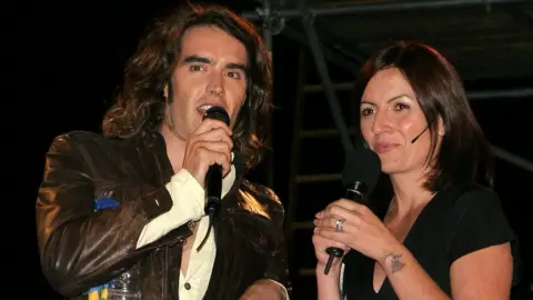 Getty Images Russell Brand - presenter of Big Brothers Big Mouth and Davina McCall