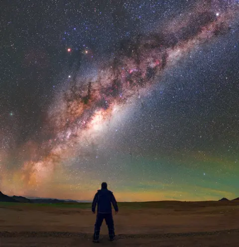 ESO/P.Horálek Man and the Milky Way