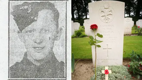 Family/Commonweatlh War Graves Commission L/Cpl Loney and his unmarked grave