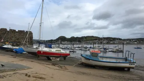 Alan Jones Moody view at Conwy Quay by Alan Jones