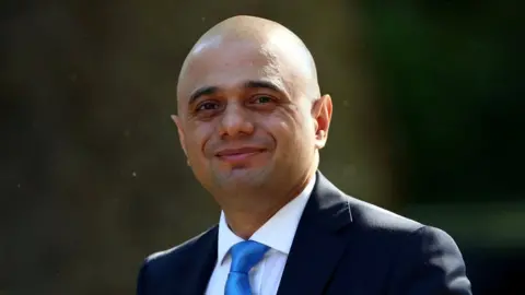 Britain's Home Secretary Sajid Javid is seen outside Downing Street in London, England, May 21, 2019