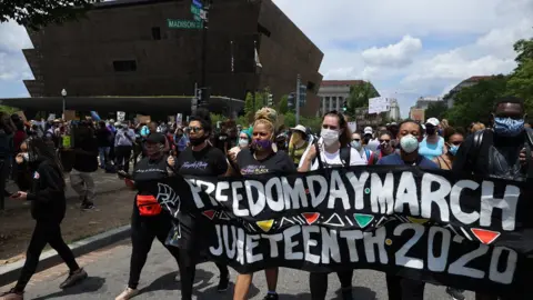 Getty Images A protest in Washington, DC