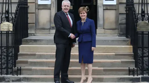 PA Carwyn Jones and Nicola Sturgeon