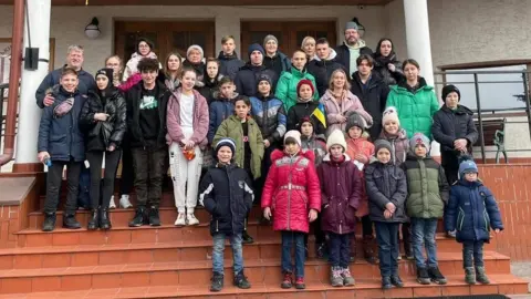 Orphans from the Ukrainian city of Dnipro