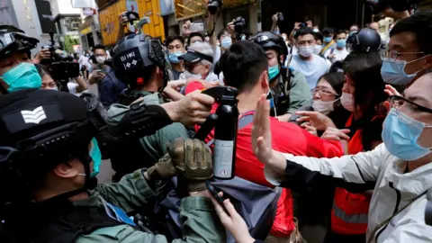 Reuters protest in HK, 27 May