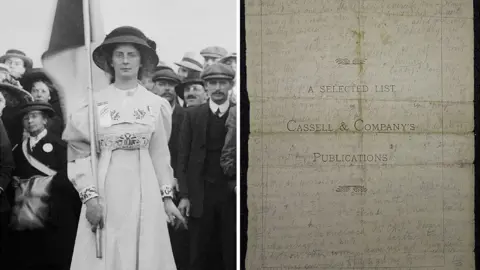 Museum of London/People's History Museum Charlotte Marsh at Hyde Park and letter