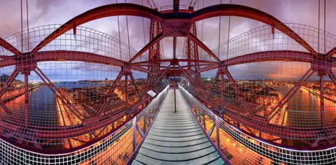 Pedro Luis Ajuriaguerra Saiz The Bizkaia Bridge in Bilbao, Spain