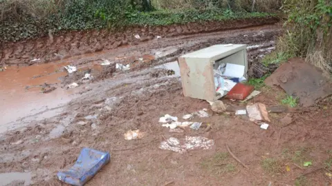 Avon and Somerset Constabulary Dumped safe