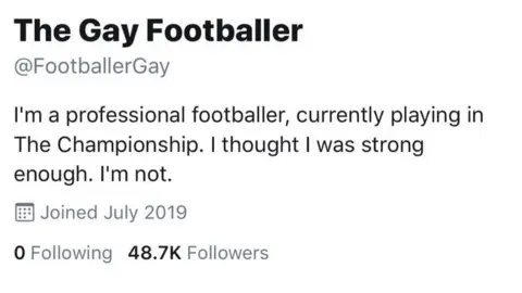 Twitter Gay Footballer Twitter account