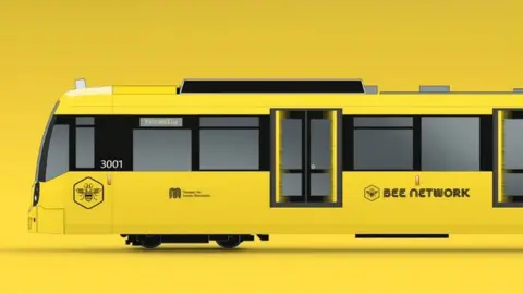 TFGM tram with new livery