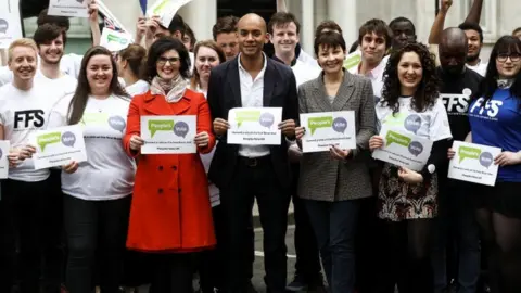 Reuters Layla Moran, Chuka Umunna and Caroline Lucas