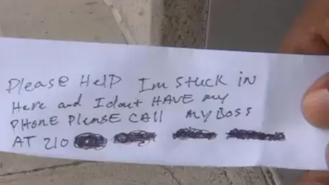 KZTV handwritten note
