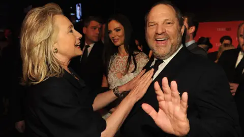 Getty Images Hillary Clinton with Harvey Weinstein in 2012