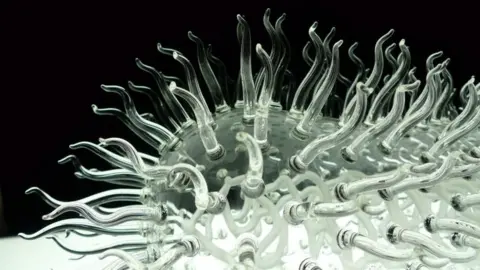 PA Glass E.coli sculpture by Luke Jerram