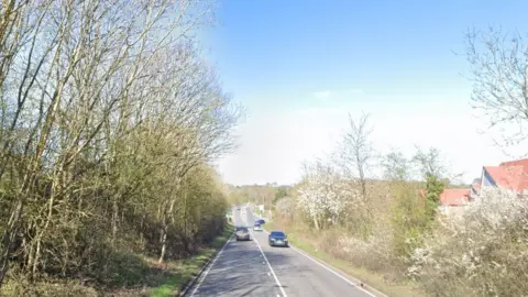 Google The A120 at Standon Hill, Hertfordshire