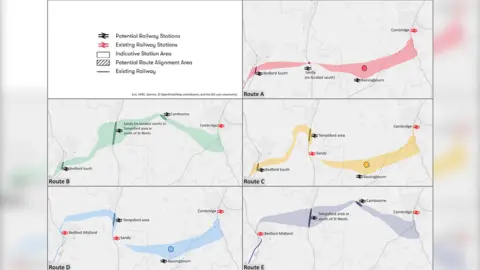 East West Railway Company East-West Rail routes