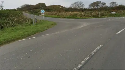 Google A39, at the junction with the B3248 near Clovelly