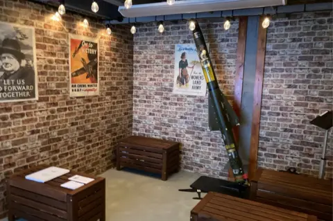 Katy Lewis/BBC The Bunker at Hatfield Police Station