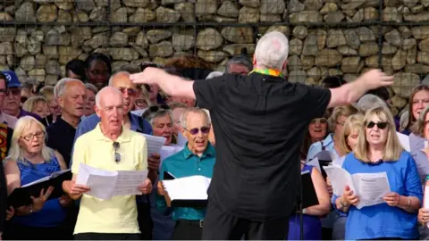 Simon Beckett The choir performs in Milton Keynes