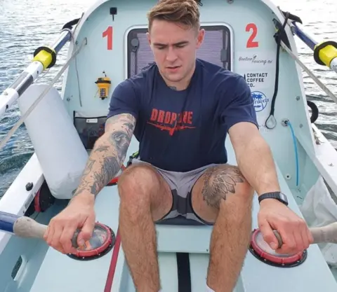 Solo rower completes Atlantic challenge after 111 days at sea