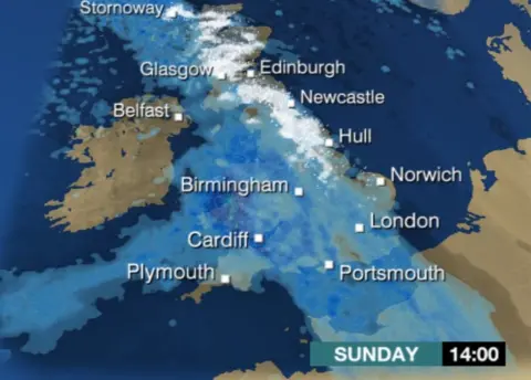 BBC weather map