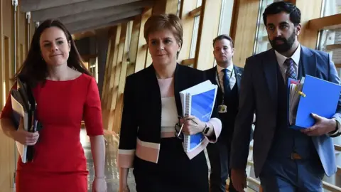 Getty Images Sturgeon with Forbes and Yousaf