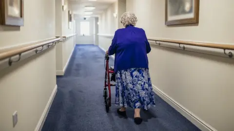 Getty Images woman in care home