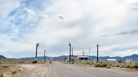 Getty Images A back gate to the top-secret military installation in Nevada known as Area 51